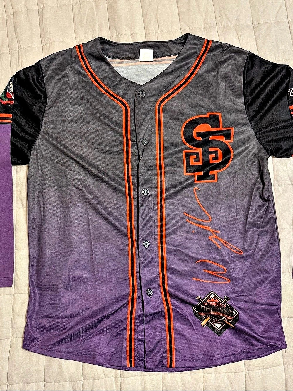 Coca-Cola San Francisco Giants Adames #2 jersey Baseball Jersey Black & Purple M